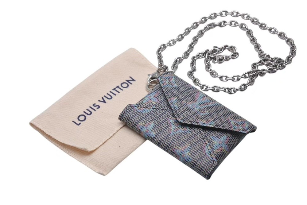 LOUIS VUITTON Card Case Wallet Kirigami necklace Monogram LV Pop multicolor